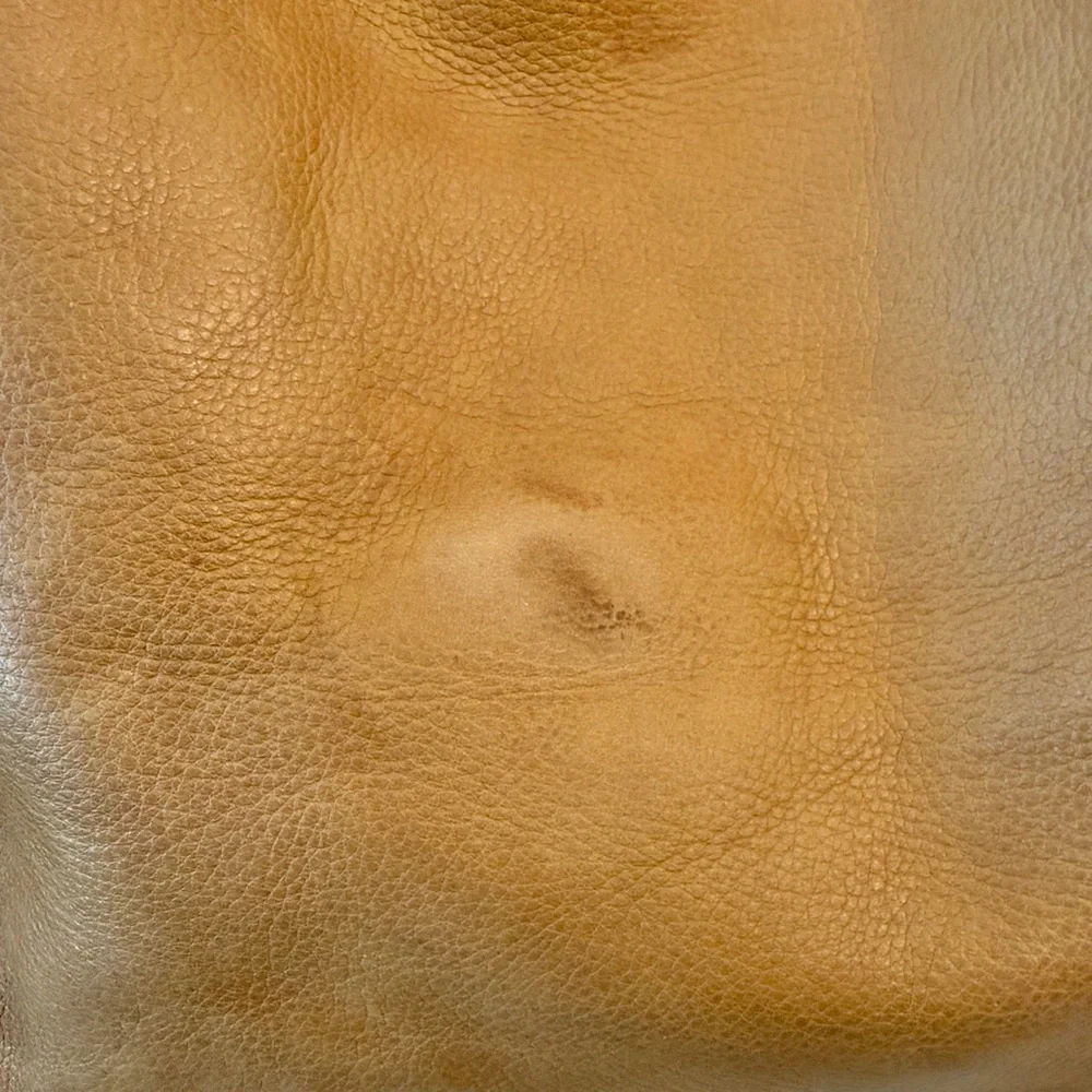 Vintage Y2K Juicy Couture Tan Cowhide Leather Hobo Bag Crown Stud Needs Rehab